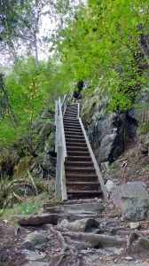 Escalier sur le chemin du retour
