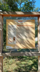 Le panneau du départ du sentier