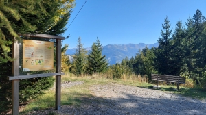 Panneau didactique du sentier des légendes d'Ovronnaz