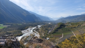 La vallée du Rhône, vue depuis Varonne