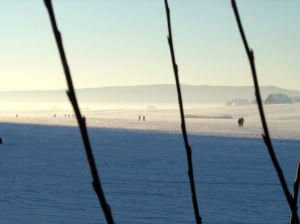 Le lac des Taillères en hiver