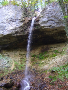 Chute du Ruisseau de Vaux, en haut de la Combe du Pilouvi