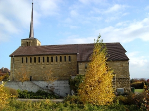 L'église catholique de St-Blaise (déplacée de 80m. en 1987)