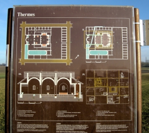 Panneau explicatif des thermes