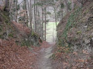 Descente vers l'abbaye toute proche