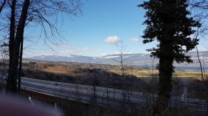 Vue en arrivant au niveau de l'autoroute