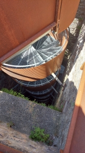 Le nouvel escalier en colimaçon, à l'intérieur de la tour