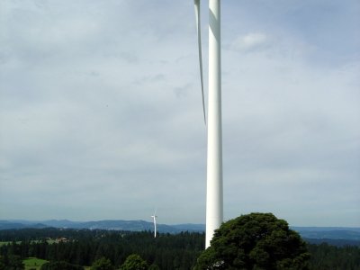 Une éolienne, au Mont-Crosin
