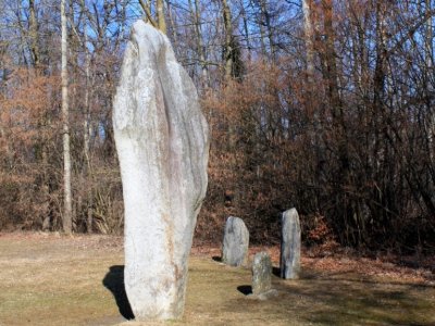 Des menhirs sur le site de Clendy