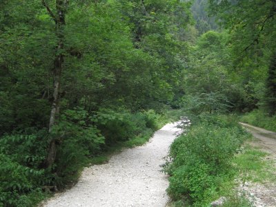 Le lit - à sec ce jour-là - de La Ronde.